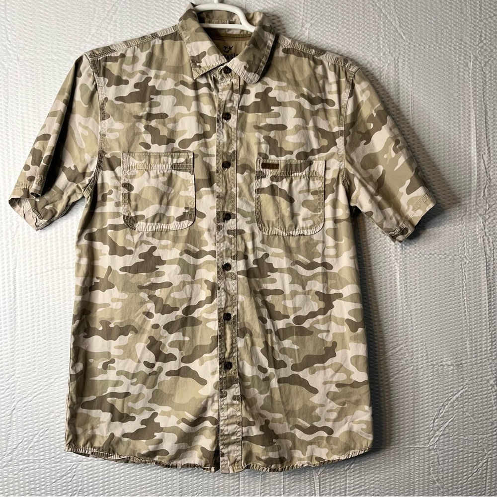 Outdoor Life Camo Button Up Shirt With Pockets Size M